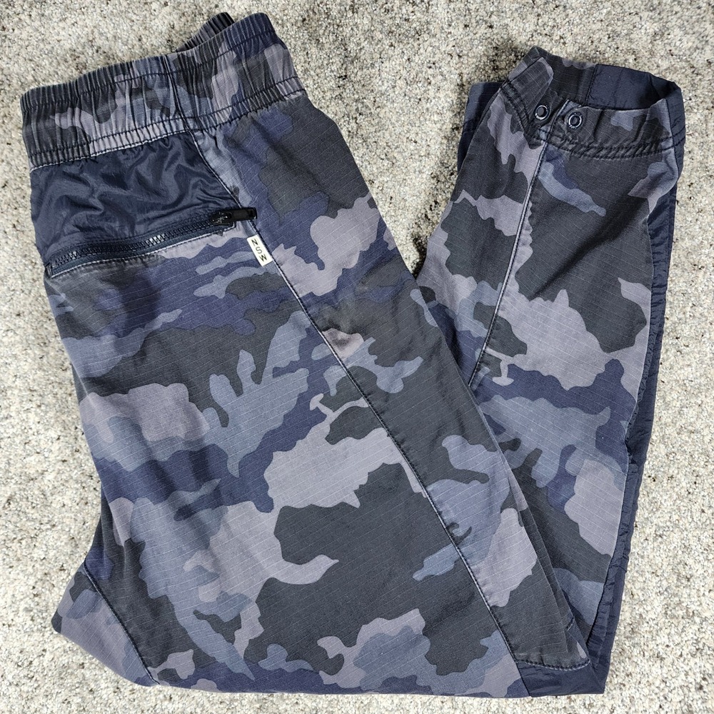 Nike NSW Jogger Pants Mens Small Blue Camo Ripstop Nylon Overlay Excellent - Picture 15 of 16